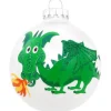 Sale Personalized Dragon Breathing Fire Glass Ornament Kids