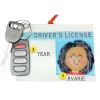Hot Personalized Driver's License With Key Fob Ornament - Female, African American New Drivers