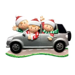 Cheap PolarX Personalized Driving A Suv Family Of 3 Ornament