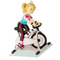 Cheap PolarX Personalized Female With Exercise Bike Ornament