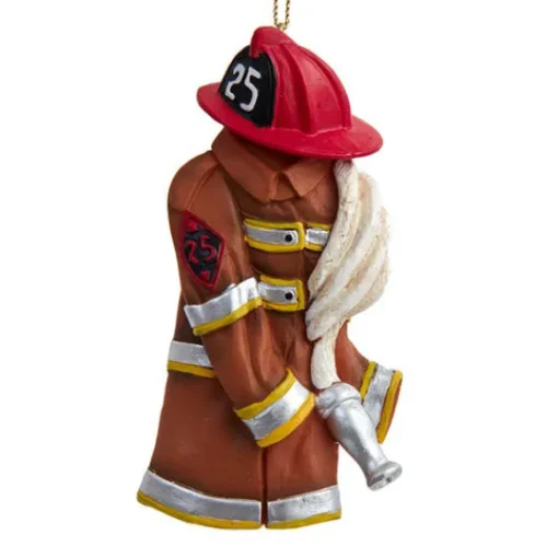 Fashion Kurt Adler Personalized Fire Fighter Coat Ornament