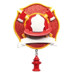 Discount PolarX Personalized Firefighters Helmet And Axe Ornament