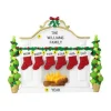 Shop Personalized Fireplace Mantel With Stockings Family Of 6 Table Top Decoration Table Tops