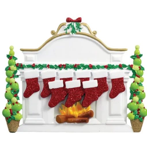 New Personalized Fireplace Mantel Stockings Family Of 9 Table Top Decoration Table Tops