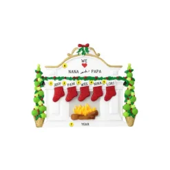 Cheap Personalized Fireplace Mantel With Stockings Family Of 5 Table Top Decoration Table Tops