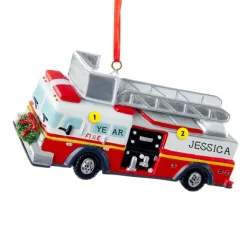 Cheap Kurt Adler Personalized Firetruck Ornament