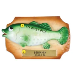 Flash Sale PolarX Personalized Fish On Plaque Ornament