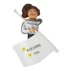Store Ornament Central Personalized Flag Twirler Ornament - Female, Brown Hair