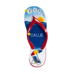 New Rudolph & Me Personalized Flip Flop Ornament