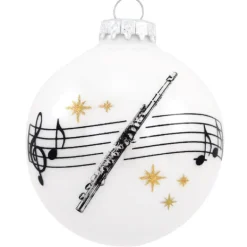 Flash Sale Personalized Flute Glass Bulb Ornament Music