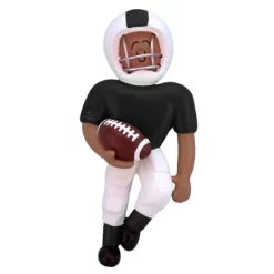 Cheap Ornament Central Personalized Football Player Ornament - African-American Male, Black Uniform
