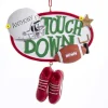 Best Sale Kurt Adler Personalized Football "Touchdown" Ornament