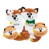 Store Rudolph & Me Personalized Fox Family Of 4 Ornament