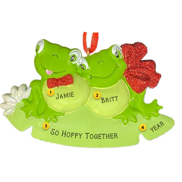 Cheap Personalized Frog Couple Ornament Couples