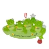 Shop Rudolph & Me Personalized Frog Family Of 4 Ornament