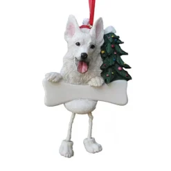 Shop E & S Imports Personalized German Shepherd Dog Ornament - White