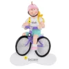 Hot Rudolph & Me Personalized Girl Riding Bike Ornament - Blonde