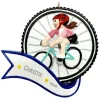 Hot Rudolph & Me Personalized Girl Riding A Bike Ornament