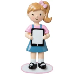 Flash Sale Personalized Girl With Ipad/ Tablet Ornament School Days