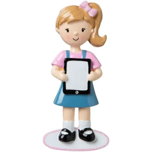 Flash Sale Personalized Girl With Ipad/ Tablet Ornament School Days