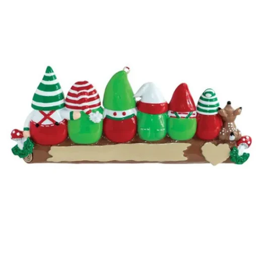 Online Rudolph & Me Personalized Gnomes On A Log Family Of 6 Ornament