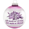 Online Personalized God Made Us Sisters Glass Ornament Family Members