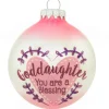 Discount Personalized Goddaughter Glass Ornament Family Members