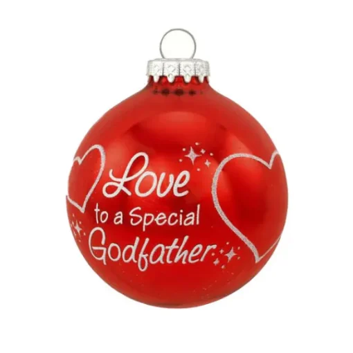 Discount Personalized Godfather Glass Ornament Angels & Religious