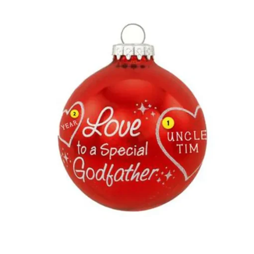 Discount Personalized Godfather Glass Ornament Angels & Religious