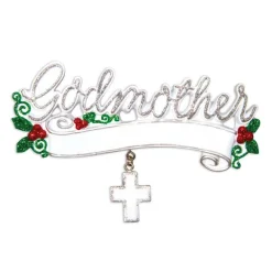 Discount Personalized Godmother Cross Ornament Family Members