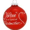 Best Sale Personalized Godmother Glass Ornament Family Members