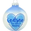 Discount Personalized Godson Glass Ornament Family Members
