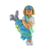 Best Ornament Central Personalized Golfer Ornament - Female, Blonde Hair