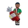 Online Ornament Central Personalized Golfer Ornament - African American Male