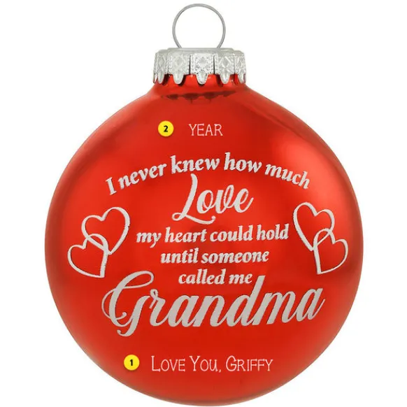 Discount Personalized Grandma Glass Bulb Ornament Family Members