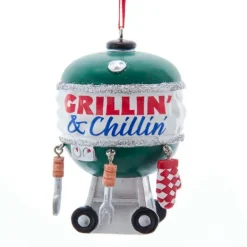 Best Sale Kurt Adler Personalized Grillin' & Chillin' Grilling Ornament