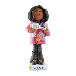 Sale Ornament Central Personalized Hairdresser Ornament - African-American - Female