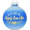 Discount Personalized Happily Ever After Glass Ornament Engaged, Wedding, & Anniversary