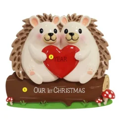 Hot Personalized Hedgehog Couple Ornament Couples