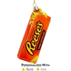 Clearance Kurt Adler Personalized Hershey's™ Glass Reese's Ornament