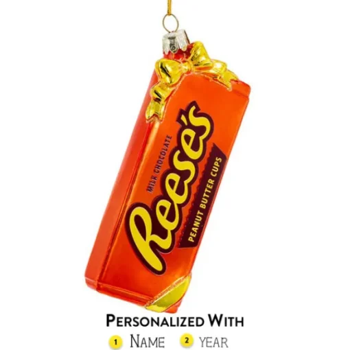 Clearance Kurt Adler Personalized Hershey's™ Glass Reese's Ornament