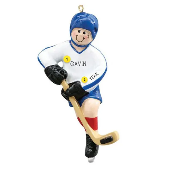 Outlet Rudolph & Me Personalized Hockey Player Ornament - Male