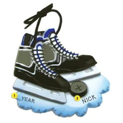Cheap PolarX Personalized Hockey Skates Ornament