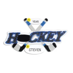 Store PolarX Personalized Hockey Sticks Ornament