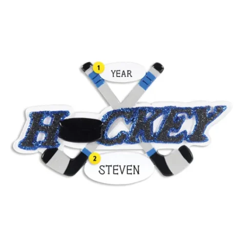 Store PolarX Personalized Hockey Sticks Ornament