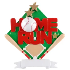 Hot Rudolph & Me Personalized "Home Run" Baseball Ornament