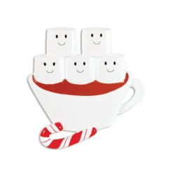 Fashion PolarX Personalized Hot Chocolate Family Of 5 Ornament