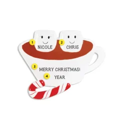 New Personalized Hot Chocolate Couple Ornament Couples