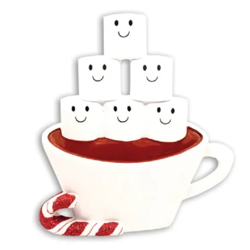 Online Personalized Hot Cocoa Family Of 7 Table Top Decoration Table Tops