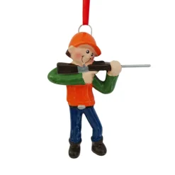 New Rudolph & Me Personalized Hunting Boy Blaze Orange Ornament